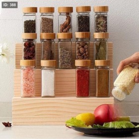 طقم علب بهارات زجاج 180 مل