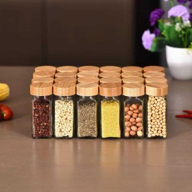 طقم علب بهارات زجاج 180 مل
